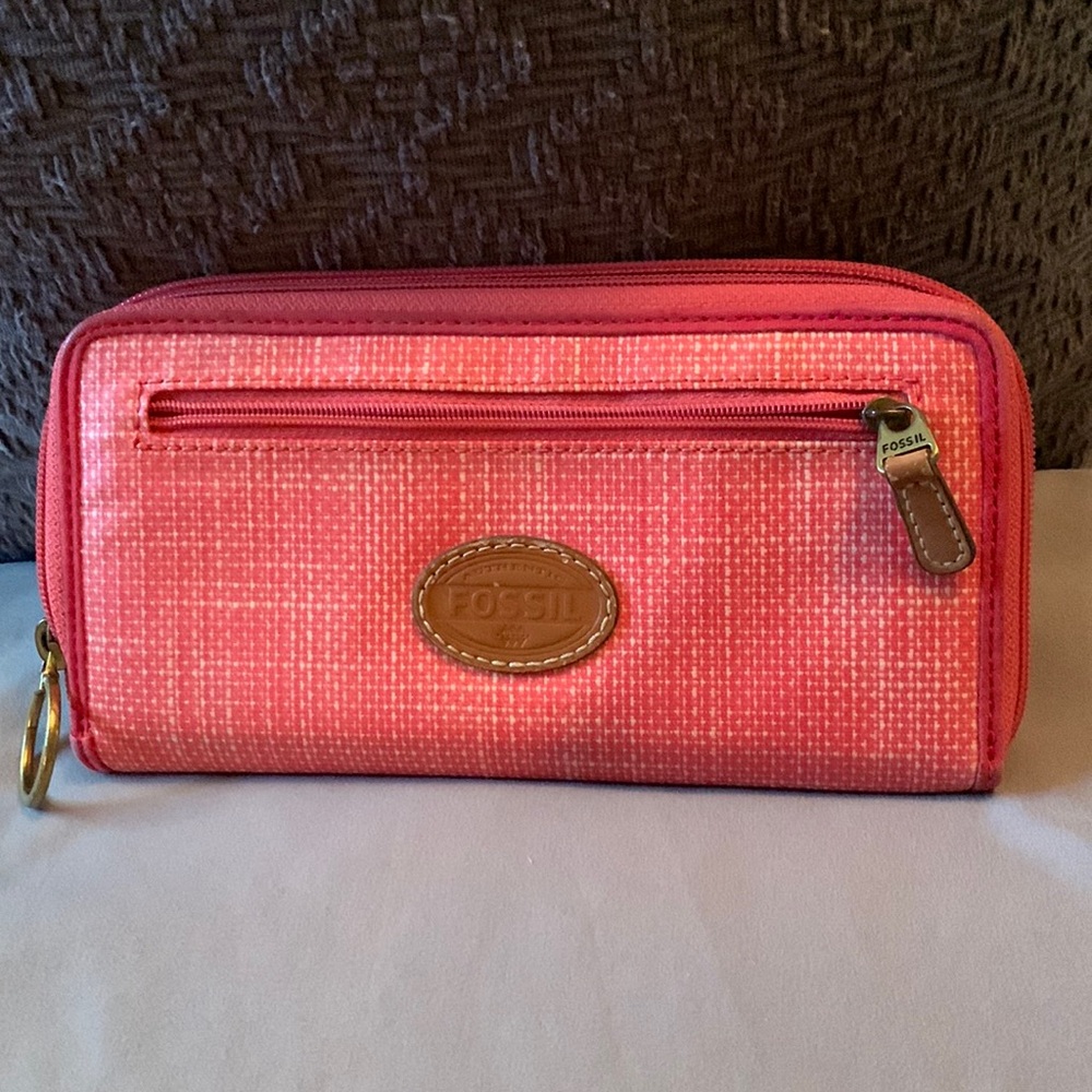 Light Red Fossil Wallet